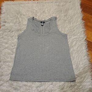 Express womens‎ soft gray lycocell stretch flowy scoop neck tank top